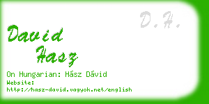 david hasz business card