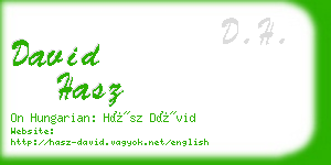 david hasz business card